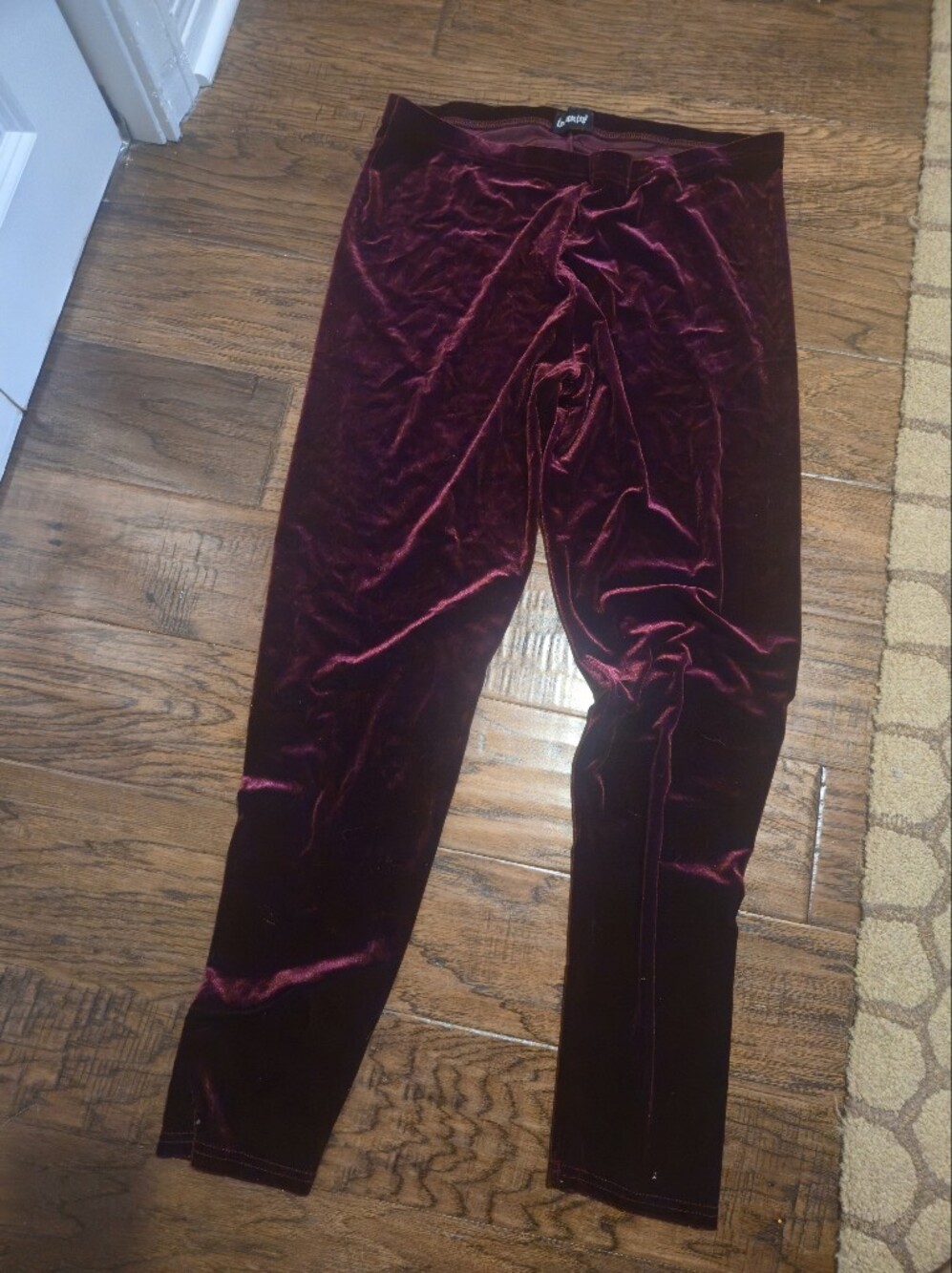 Velvet Burgundy Plus Leggings 2X